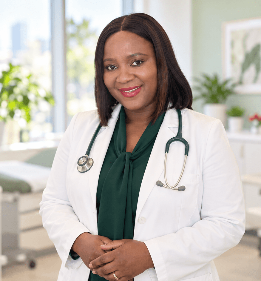 Dr. Omolola Obadan, family physician with a focus on dermatology at Empathy Collaborative Health in Calgary